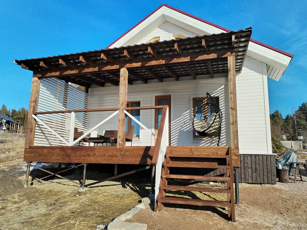 Уютный домик на берегу Ладожского озера с сауной и баней