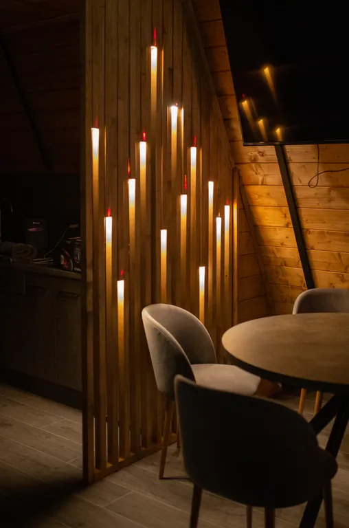 Треугольный дом в аренду с банным чаном и баней