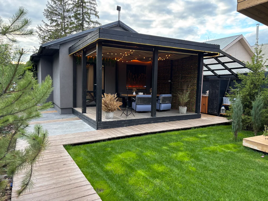 Дом с баней и горячим чаном