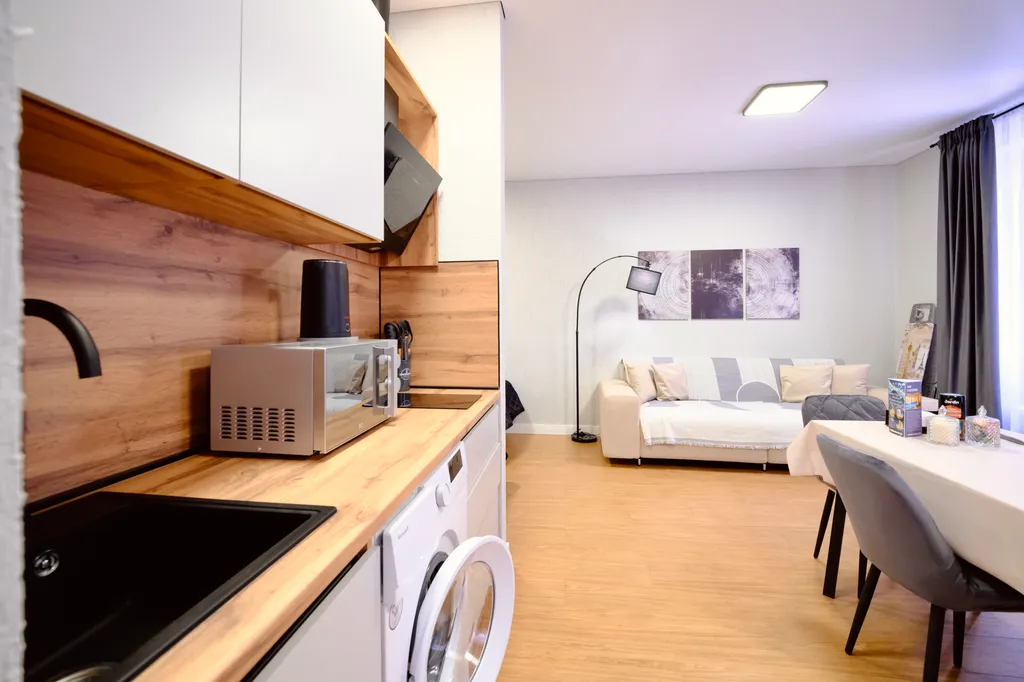 Студия с красивым видом