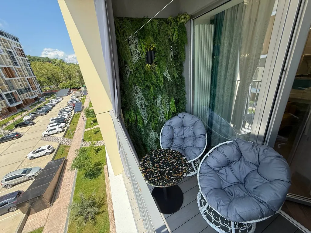 Морская симфония - уютная студия с видом на море и открытым бассейном