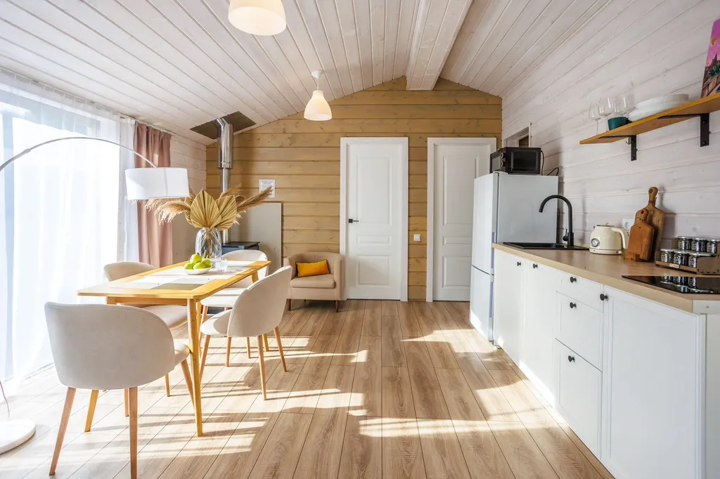 Дом Мая у озера с баней на дровах