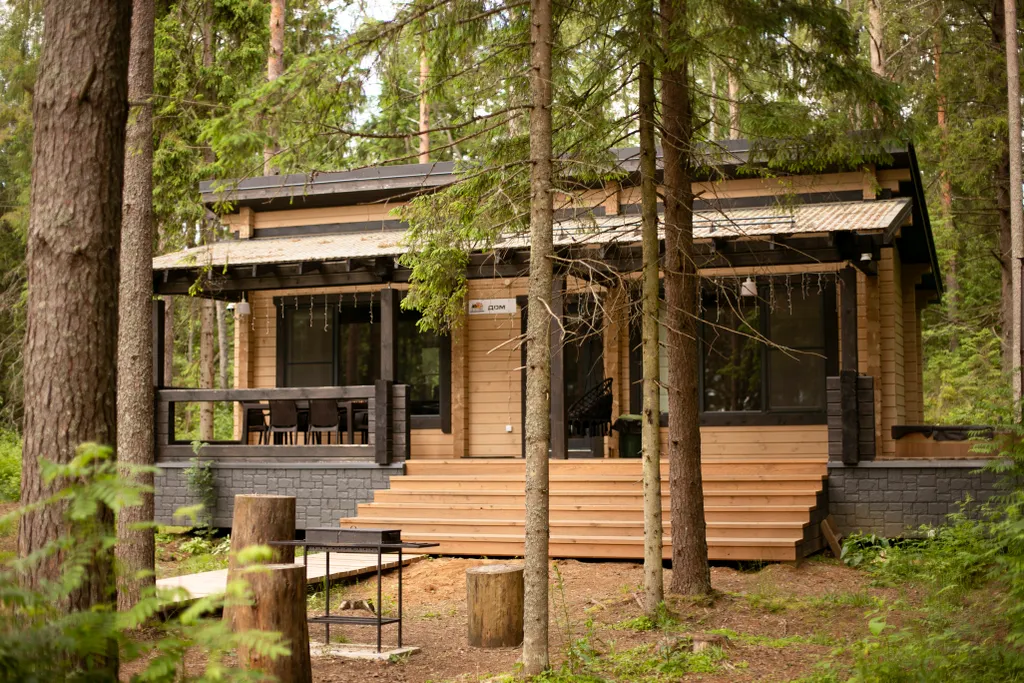 Дом в лесу - с фурако