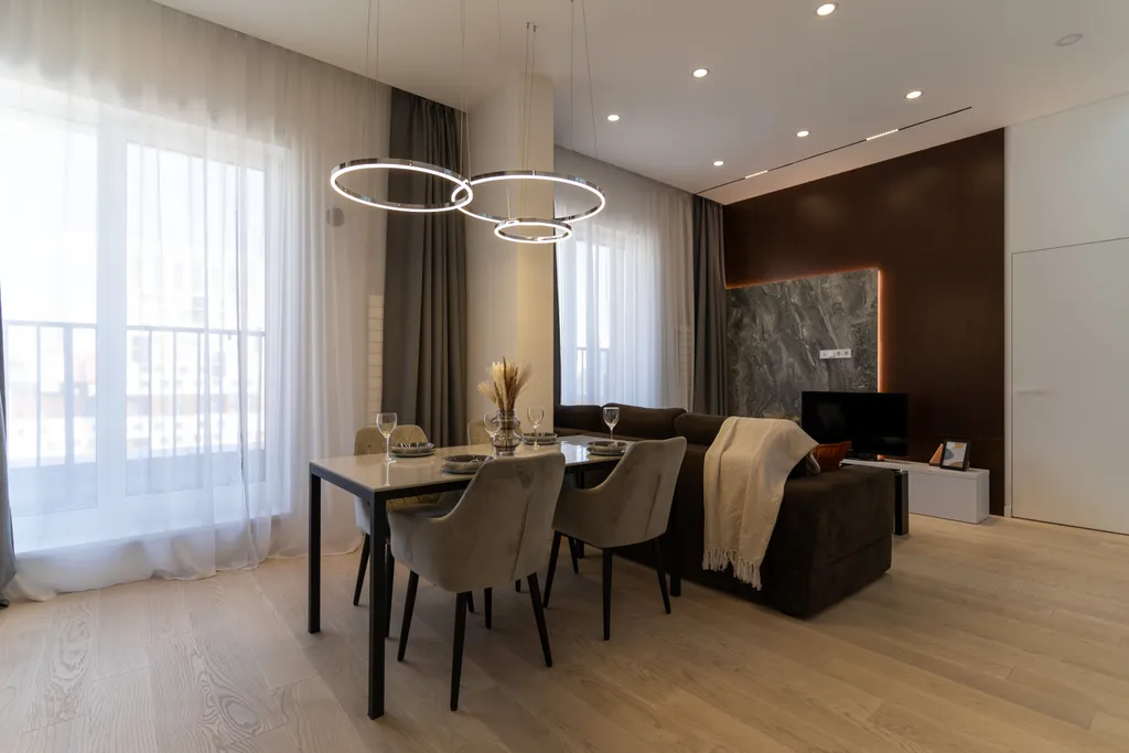 Двухэтажная квартира с мини-сауной и террасой на крыше