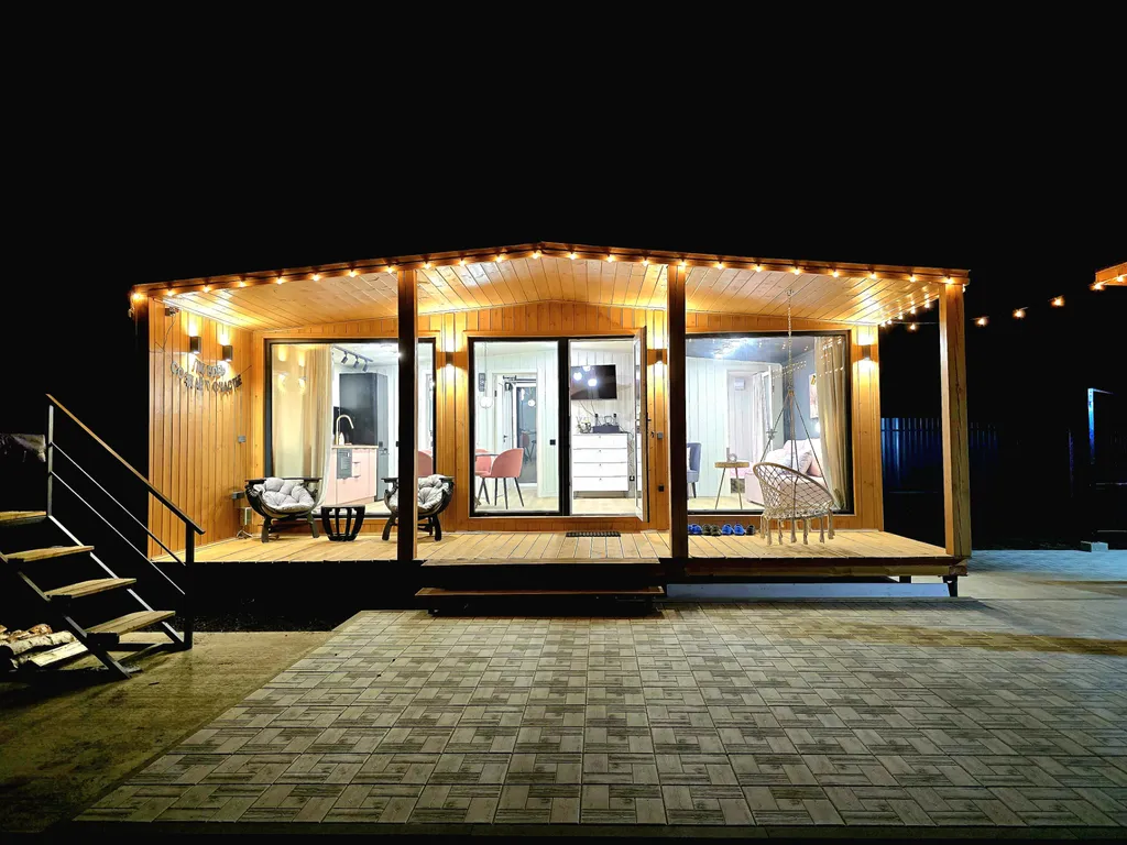 Шале с баней и сибирским чаном с подсветкой 3.0