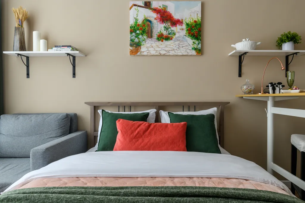 Студия с видом на сосны в Зеленогорске, закрытая территория