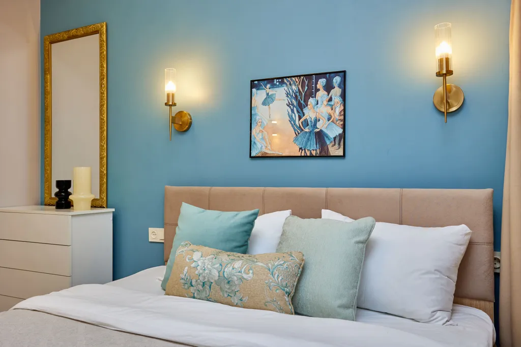 Квартира Квартира Уютная студия Блю — Санкт-Петербург