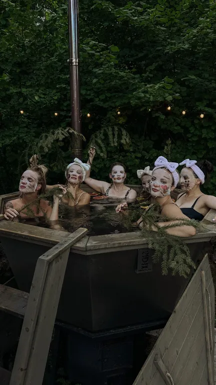 Уютный дом в тишине хвойного леса