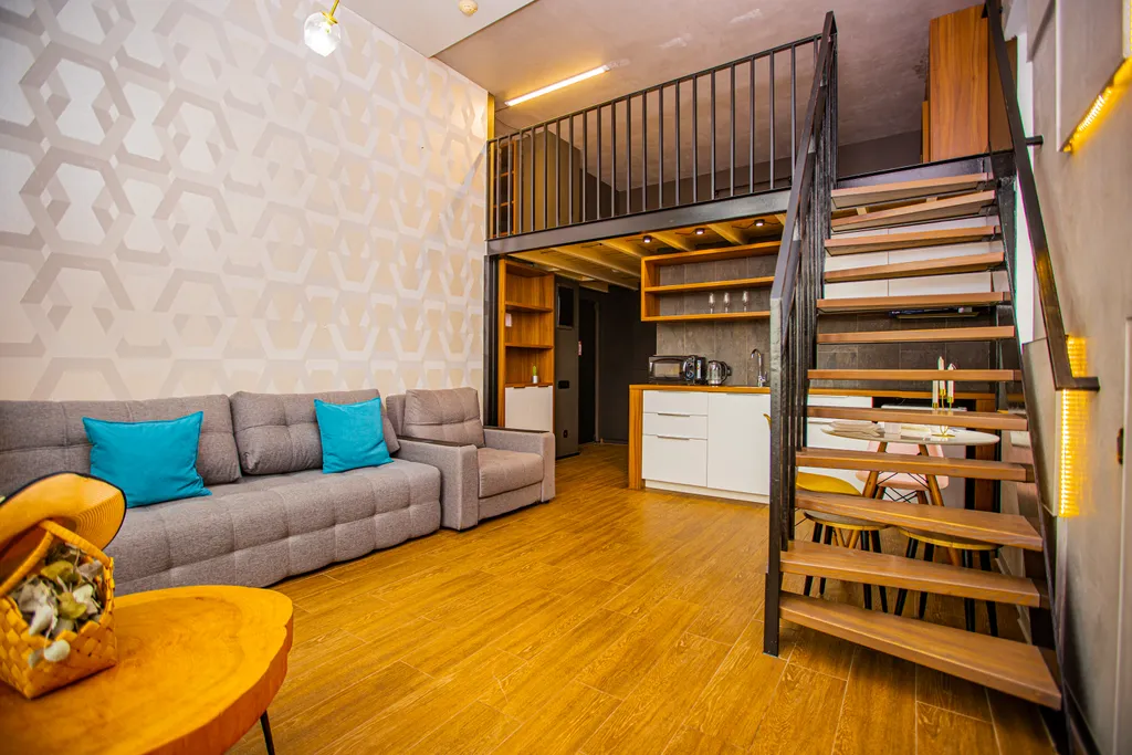 Квартира Апартаменты двухуровневые с кухней до 5 гостей — Сириус