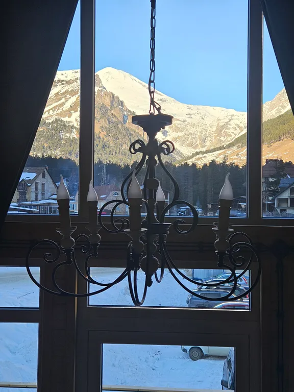 Уютный дом в стиле A frame на поляне Чегет